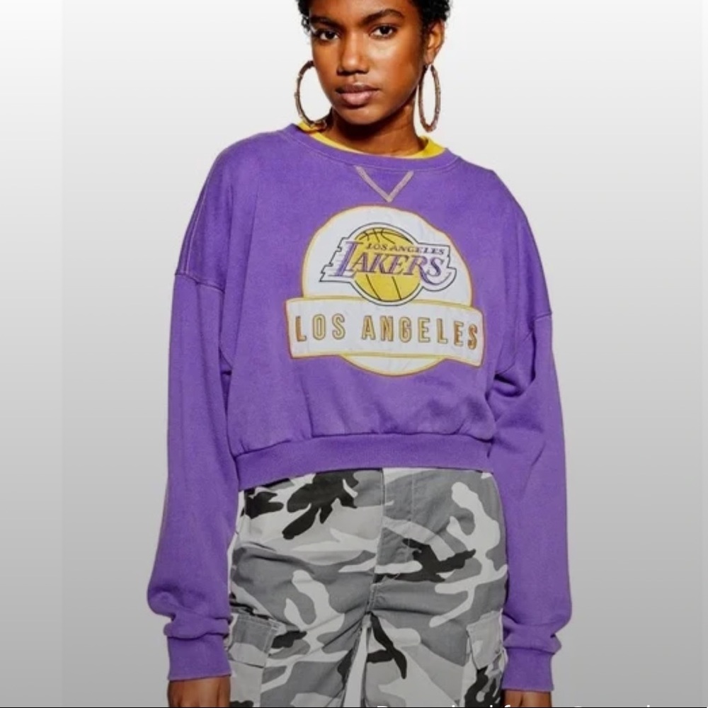 Lakers Patch Cropped Sweatshirt UNK X Topshop